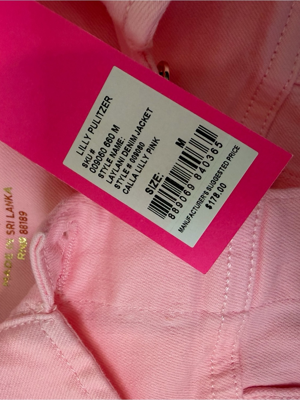 Lilly Pulitzer Pink Laylani Denim Jacket - Picture 4 of 4